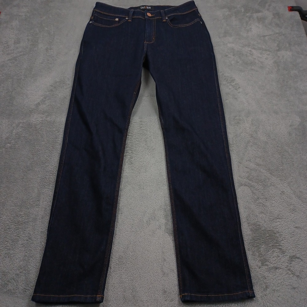 Duer Jeans Mens 32x32 Blue Denim L2X Relaxed Tapered Preppy Modern